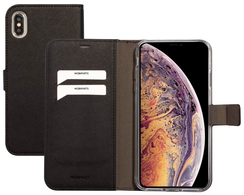 Mobiparts Saffiano Wallet Case | Apple iPhone XS Max | Black 1 Mobiparts Saffiano Wallet Case | Apple iPhone XS Max | Black