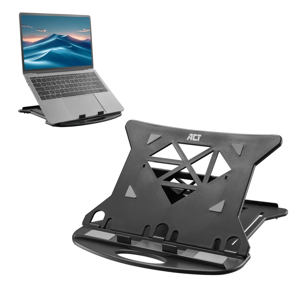 ACT AC8150 | Laptopstandaard | Inklapbaar en Verstelbaar in 7 Hoogtestanden 1 ACT AC8150 | Laptopstandaard | Inklapbaar en Verstelbaar in 7 Hoogtestanden