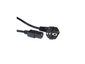 ACT 230V aansluitkabel | Schuko male (haaks) naar C13 | 230V / 10A | Zwart | 5 m