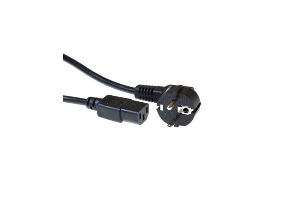 ACT 230V aansluitkabel | Schuko male (haaks) naar C13 | 230V / 10A | Zwart | 5 m 1 ACT 230V aansluitkabel | Schuko male (haaks) naar C13 | 230V / 10A | Zwart | 5 m