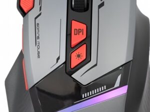 Baracuda MANTA RGB | Bekabelde Gaming Muis | Rechtshandig | USB-A | 12800 DPI | Grijs