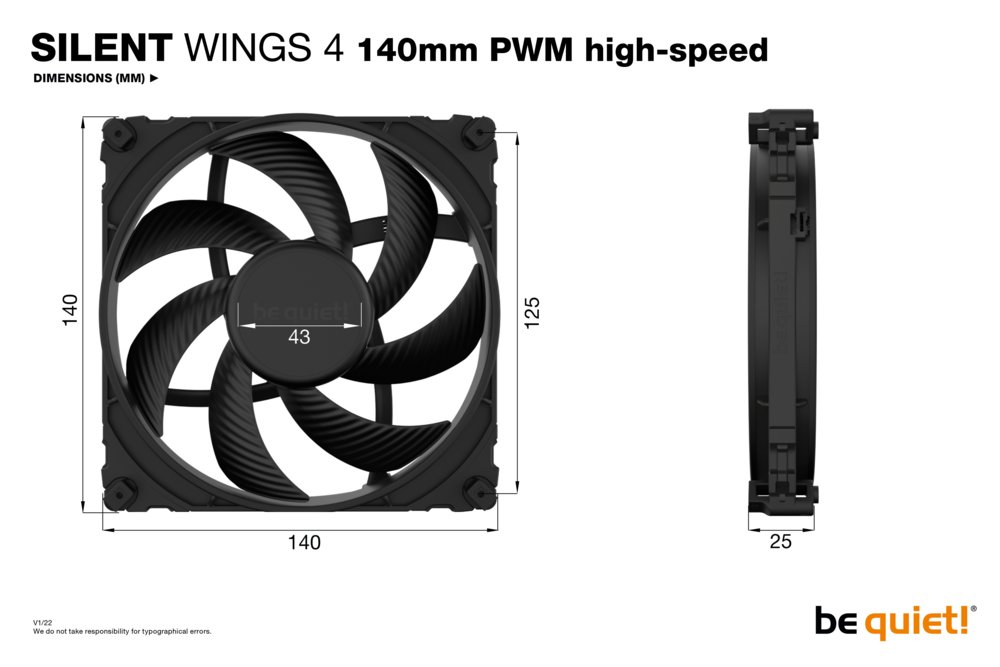 be quiet! Silent Wings 4 | 140mm PWM Case Fan | Zwart 5 be quiet! Silent Wings 4 | 140mm PWM Case Fan | Zwart - Afbeelding 5