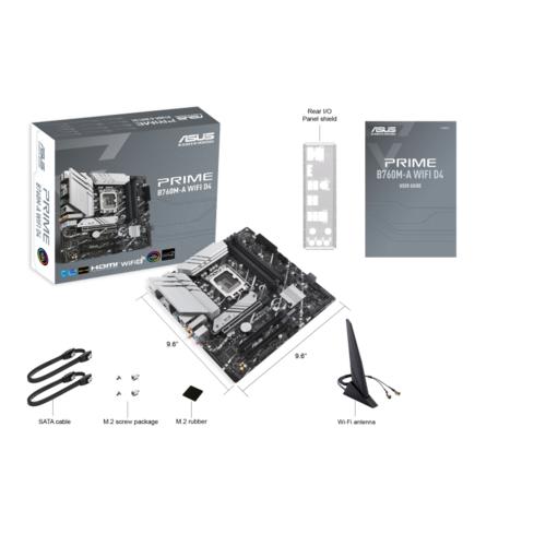 ASUS PRIME B760M-A WIFI D4 | Socket LGA 1700 | Intel B760 | 4xDDR4 | Micro-ATX | Moederbord 6 ASUS PRIME B760M-A WIFI D4 | Socket LGA 1700 | Intel B760 | 4xDDR4 | Micro-ATX | Moederbord - Afbeelding 6