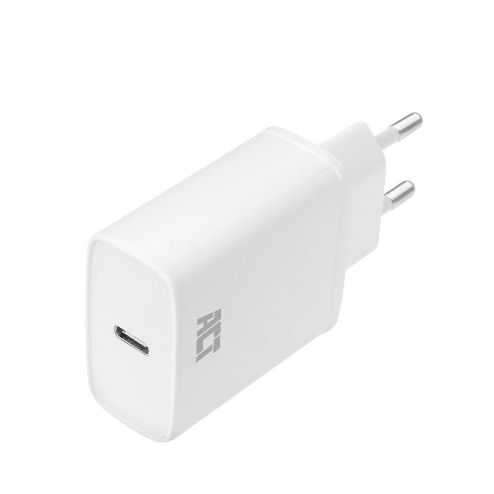 ACT AC2100 | USB-C Universele Oplader voor Mobiele Apparaten 20W | Wit 1 ACT AC2100 | USB-C Universele Oplader voor Mobiele Apparaten 20W | Wit