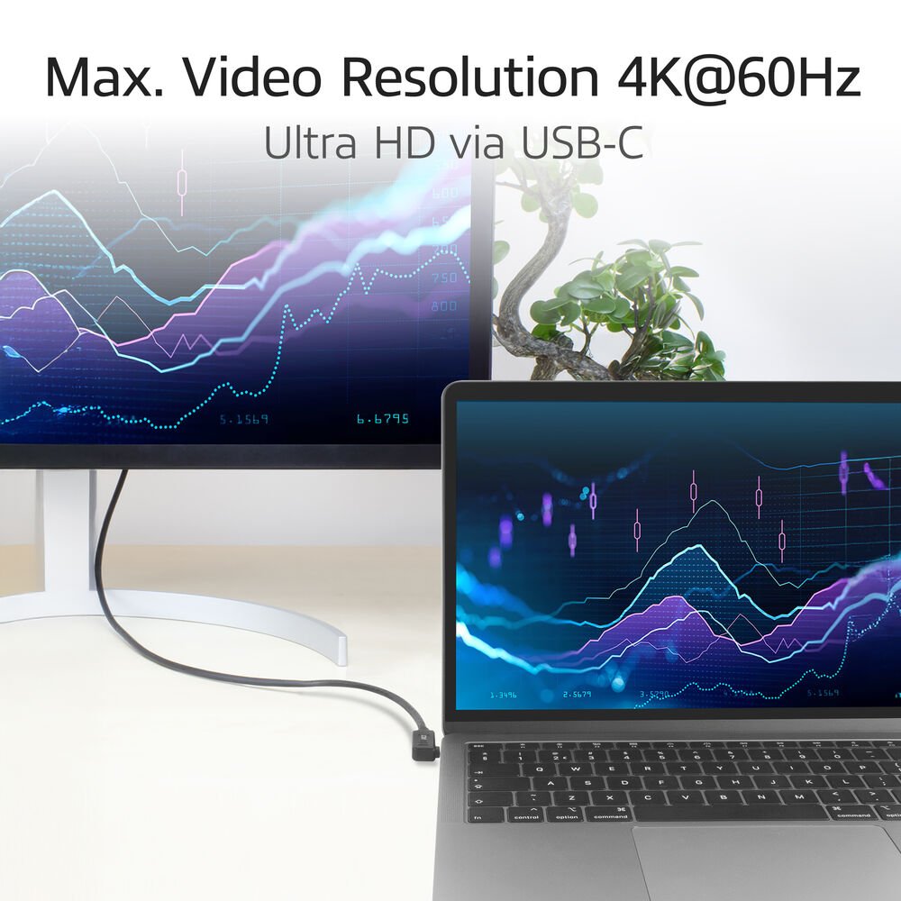 ACT AC7408 | USB 3.2 Gen 2 Kabel | USB-C (recht) naar USB-C (haaks links/rechts) | 60W | 10Gbps | 3m | Zwart 4 5m | Zwart