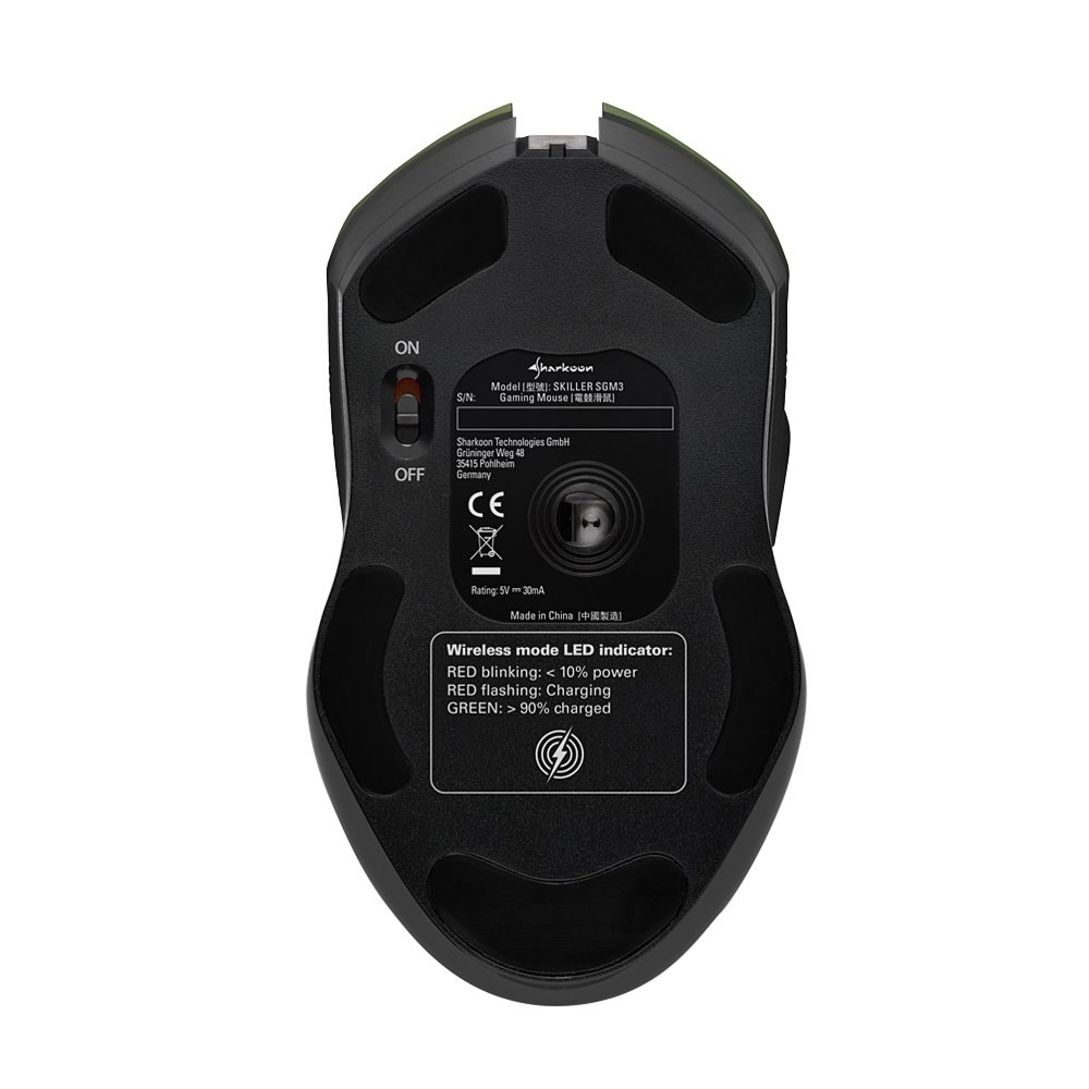 Sharkoon Skiller SGM3 | Draadloze Gaming Muis | Rechtshandig | RF + USB-A | 6000 DPI | Zwart 5 Sharkoon Skiller SGM3 | Draadloze Gaming Muis | Rechtshandig | RF + USB-A | 6000 DPI | Zwart - Afbeelding 5