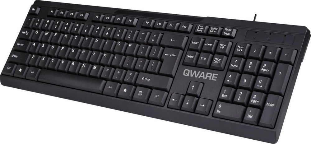 QWARE Wired Keyboard Liverpool Zwart 2 QWARE Wired Keyboard Liverpool Zwart - Afbeelding 2