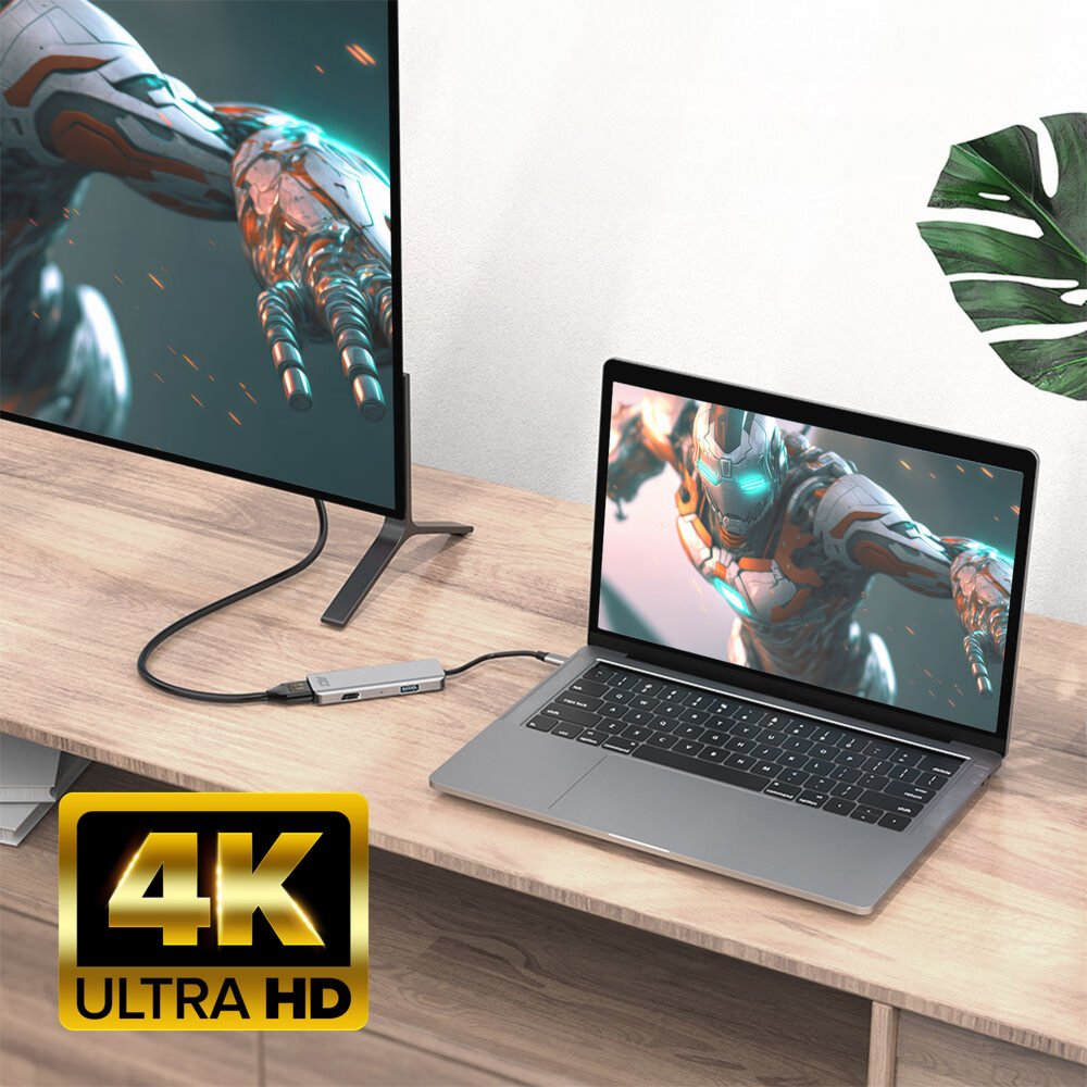 ACT AC7013 | Docking Station & Poortreplicator | USB-C 3.2 Gen 1 | Zwart/Grijs 5 ACT AC7013 | Docking Station & Poortreplicator | USB-C 3.2 Gen 1 | Zwart/Grijs - Afbeelding 5