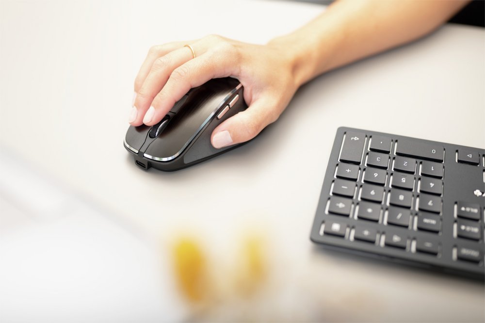 CHERRY DW 9500 Slim | Toetsenbord en Muis | RF Draadloos + Bluetooth | QWERTY (Engels) | Zwart en Grijs 5 CHERRY DW 9500 Slim | Toetsenbord en Muis | RF Draadloos + Bluetooth | QWERTY (Engels) | Zwart en Grijs - Afbeelding 5
