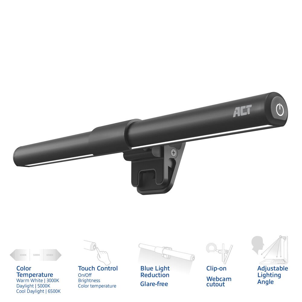 ACT AC8050 | Clip-on Laptop LED-lamp | Dimbaar | Voeding via USB 2 ACT AC8050 | Clip-on Laptop LED-lamp | Dimbaar | Voeding via USB - Afbeelding 2