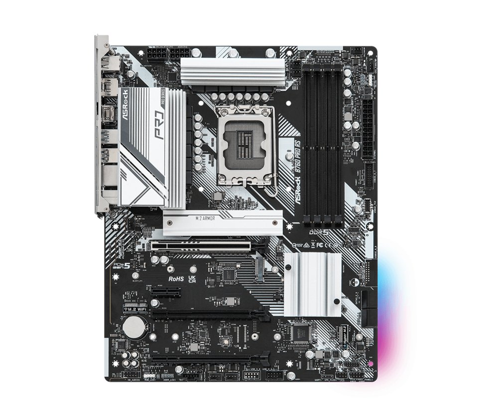 Asrock B760 PRO RS | Socket LGA 1700 | Intel B760 | 4xDDR5 | Micro-ATX | Moederbord 2 Asrock B760 PRO RS | Socket LGA 1700 | Intel B760 | 4xDDR5 | Micro-ATX | Moederbord - Afbeelding 2