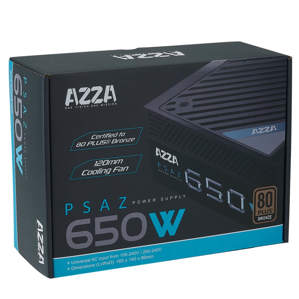 Azza PSAZ-650W | 650 Watt Bronze ATX PSU | Power Supply | Voeding 3 Azza PSAZ-650W | 650 Watt Bronze ATX PSU | Power Supply | Voeding - Afbeelding 3