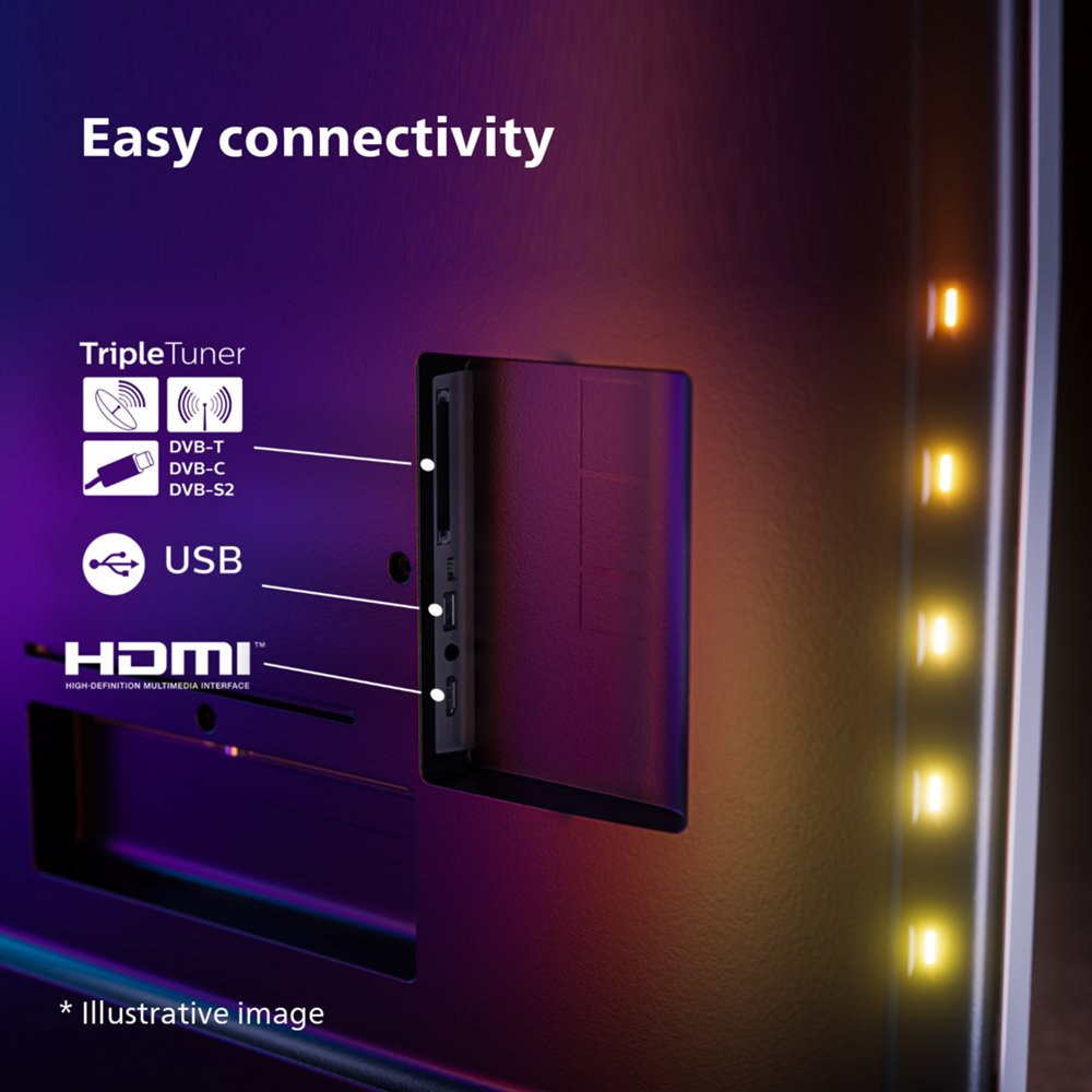 Philips The One 55PUS8949 | 55" 4K Ultra HD LED Ambilight Smart TV | Titan OS | Dolby Vision | AI Sound | 144Hz 10 Philips The One 55PUS8949 | 55" 4K Ultra HD LED Ambilight Smart TV | Titan OS | Dolby Vision | AI Sound | 144Hz - Afbeelding 10