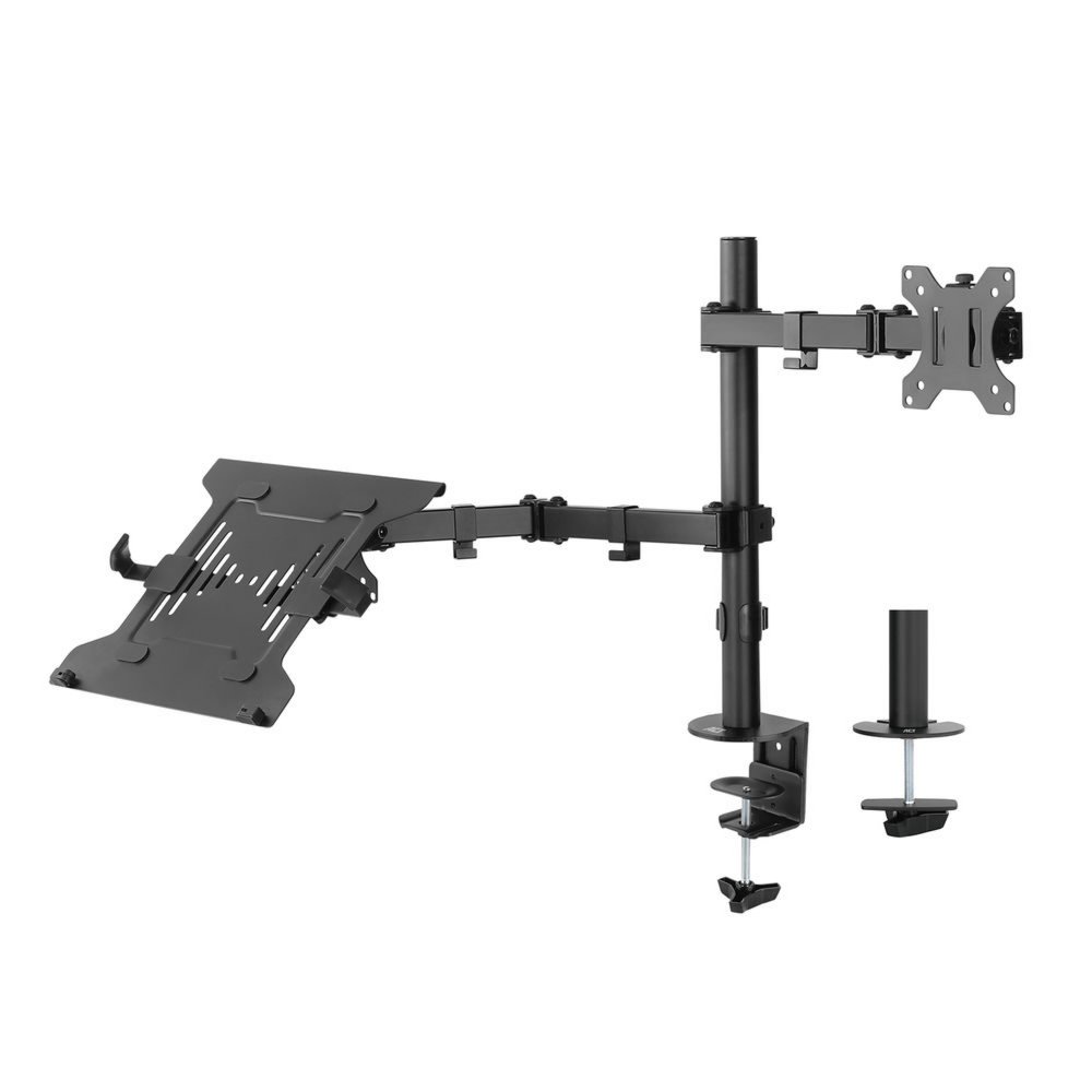 ACT AC8305 | Notebookstandaard tot 15.6" & Monitorarm tot 32" | Zwart 1 ACT AC8305 | Notebookstandaard tot 15.6" & Monitorarm tot 32" | Zwart