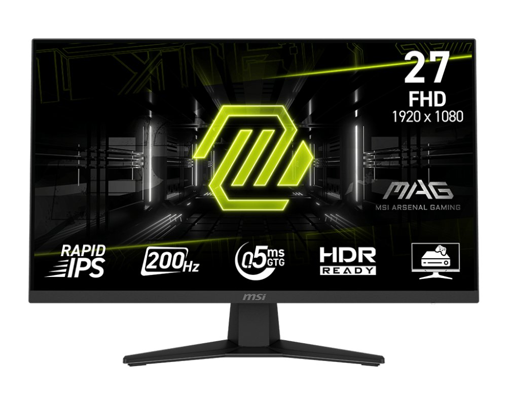 MSI MAG 274F | 27" | Full HD IPS | 200 Hz | DisplayPort | HDMI | Gaming Monitor | Zwart 1 MSI MAG 274F | 27" | Full HD IPS | 200 Hz | DisplayPort | HDMI | Gaming Monitor | Zwart