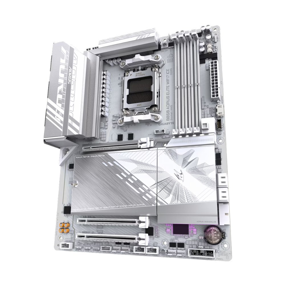 Gigabyte B850 AORUS ELITE WIFI7 ICE | Socket AM5 | AMD B850 | 4xDDR5 | ATX | Moederbord 4 Gigabyte B850 AORUS ELITE WIFI7 ICE | Socket AM5 | AMD B850 | 4xDDR5 | ATX | Moederbord - Afbeelding 4