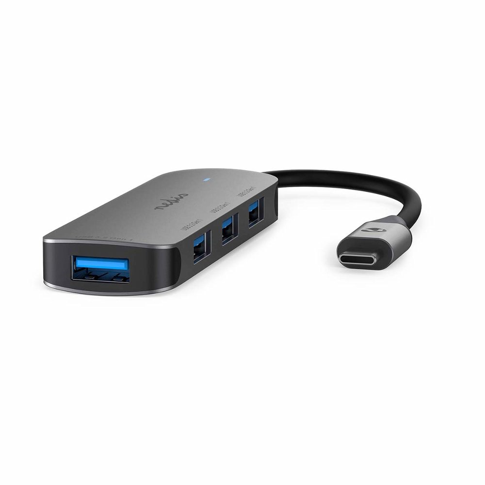 Nedis CCGB64220GY01 | Interface Hub USB 3.2 Gen 1 (3.1 Gen 1) | 1× USB-C naar 4× USB-A | 5 Gbps | Grijs 1 Nedis CCGB64220GY01 | Interface Hub USB 3.2 Gen 1 (3.1 Gen 1) | 1× USB-C naar 4× USB-A | 5 Gbps | Grijs