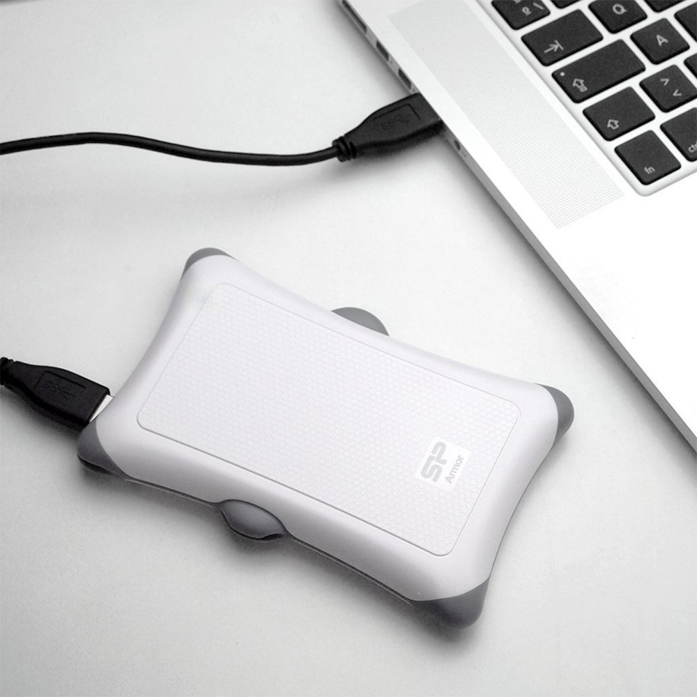 Silicon Power Armor A30 | 2TB Rugged Portable Hard Drive | Schokbestendig (MIL-STD-810G) | USB 3.2 Gen 1 (USB 3.0) | Wit/Grijs 3 Silicon Power Armor A30 | 2TB Rugged Portable Hard Drive | Schokbestendig (MIL-STD-810G) | USB 3.2 Gen 1 (USB 3.0) | Wit/Grijs - Afbeelding 3