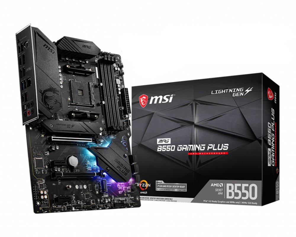 MSI MPG B550 Gaming Plus | Socket AM4 | Intel B550 | 4xDDR4 | ATX | Moederbord 1 MSI MPG B550 Gaming Plus | Socket AM4 | Intel B550 | 4xDDR4 | ATX | Moederbord