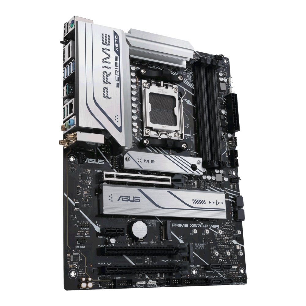 ASUS PRIME X670-P WIFI | Socket AM5 | AMD X670 | 4xDDR5 | ATX | Moederbord 4 ASUS PRIME X670-P WIFI | Socket AM5 | AMD X670 | 4xDDR5 | ATX | Moederbord - Afbeelding 4