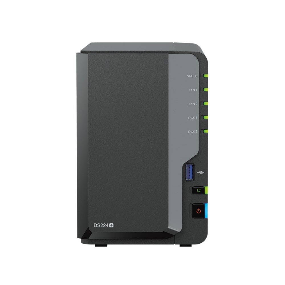 Synology DiskStation DS224+ NAS | 2 Drive Bays | Intel J4125 | 2x Gigabit Ethernet | Zwart 1 Synology DiskStation DS224+ NAS | 2 Drive Bays | Intel J4125 | 2x Gigabit Ethernet | Zwart