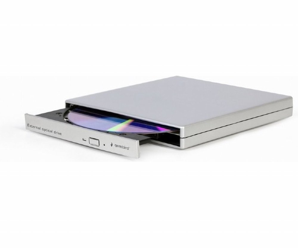 Gembird DVD‑USB‑02‑SV | Externe USB CD/DVD Brander en Speler | Zilver | USB 2.0 | Compact Plug & Play Design 1 Gembird DVD‑USB‑02‑SV | Externe USB CD/DVD Brander en Speler | Zilver | USB 2.0 | Compact Plug & Play Design