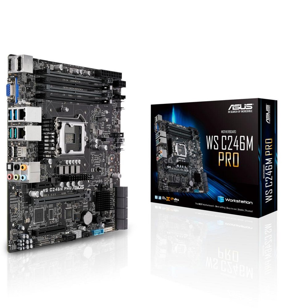 ASUS WS C246M PRO | Socket LGA 1151 | Intel C246 | 4xDDR4 | Micro-ATX | Moederbord 6 ASUS WS C246M PRO | Socket LGA 1151 | Intel C246 | 4xDDR4 | Micro-ATX | Moederbord - Afbeelding 6