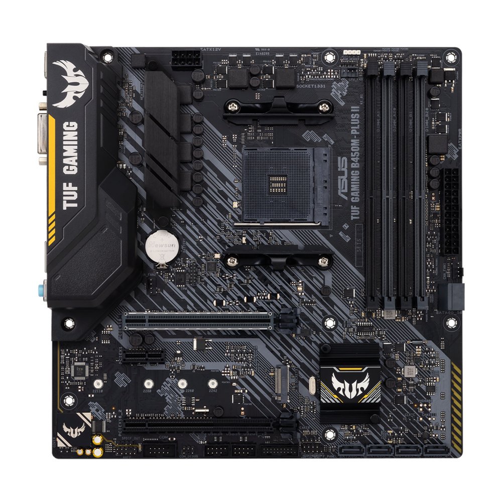 ASUS TUF Gaming B450M-Plus II | Socket AM4 | AMD B450 | 4xDDR4 | Micro-ATX | Moederbord 1 ASUS TUF Gaming B450M-Plus II | Socket AM4 | AMD B450 | 4xDDR4 | Micro-ATX | Moederbord