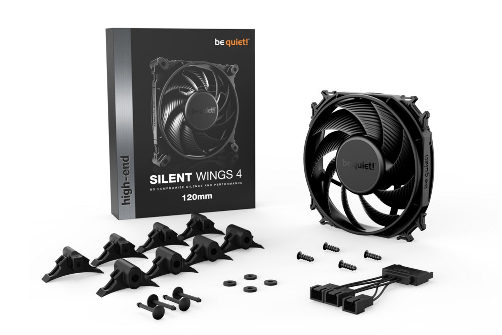 be quiet! Silent Wings 4 | 120mm Behuizingsventilator | Zwart | Single Pack (1 stuk) 4 be quiet! Silent Wings 4 | 120mm Behuizingsventilator | Zwart | Single Pack (1 stuk) - Afbeelding 4