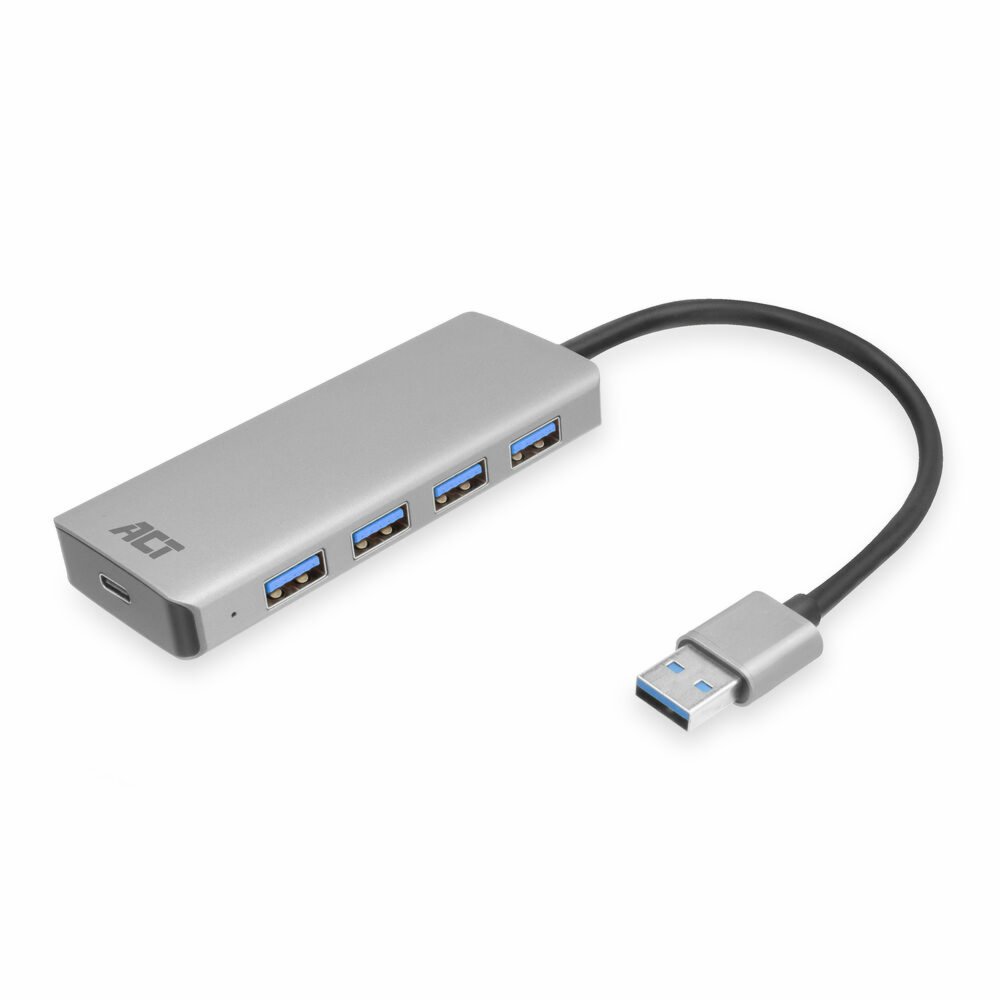 ACT AC6121 | USB 3.2 Gen 1 (3.1 Gen 1) Type-A Interface Hub | 5000 Mbit/s | Aluminium 1 ACT AC6121 | USB 3.2 Gen 1 (3.1 Gen 1) Type-A Interface Hub | 5000 Mbit/s | Aluminium