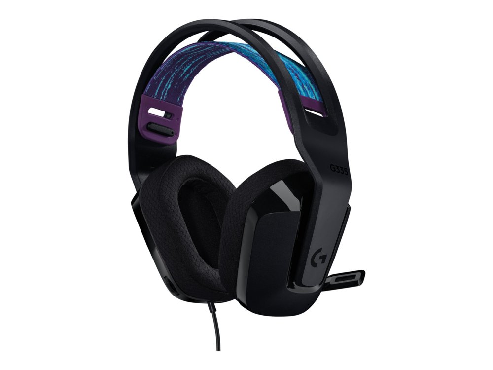 Logitech G335 | On-Ear Gaming Headset 3,5mm Connector | Zwart 1 Logitech G335 | On-Ear Gaming Headset 3