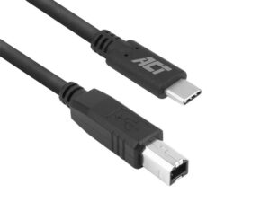 ACT | USB 2.0 Kabel | USB-C naar USB-B | 1