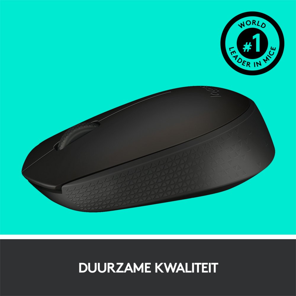 Logitech M171 | Draadloze Muis | Links- en Rechtshandig | RF | 1000 DPI | Zwart 6 Logitech M171 | Draadloze Muis | Links- en Rechtshandig | RF | 1000 DPI | Zwart - Afbeelding 6