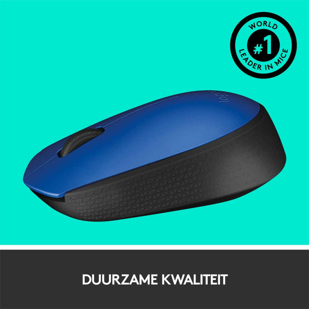 Logitech M171 | Draadloze Muis | Links- en Rechtshandig | RF | 1000 DPI | Zwart/Blauw 10 Logitech M171 | Draadloze Muis | Links- en Rechtshandig | RF | 1000 DPI | Zwart/Blauw - Afbeelding 10