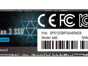 Silicon Power A60 | 512GB NVMe SSD | M.2 | Gen3 | 2.200MB/s Lezen | 1.600MB/s Schrijven