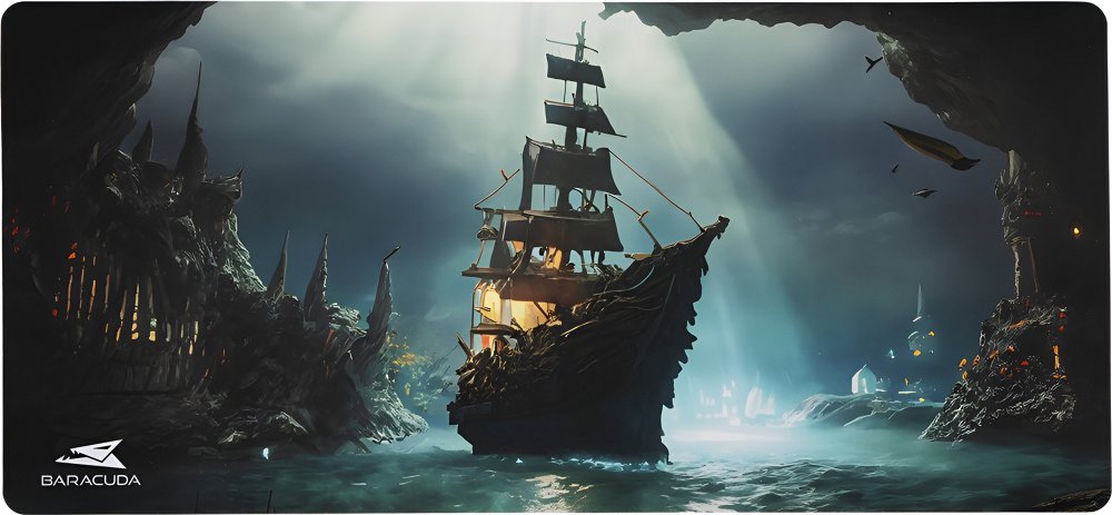 Baracuda GHOSTSHIP | Gaming Mousepad | 75x35cm | Anti-slip 1 Baracuda GHOSTSHIP | Gaming Mousepad | 75x35cm | Anti-slip