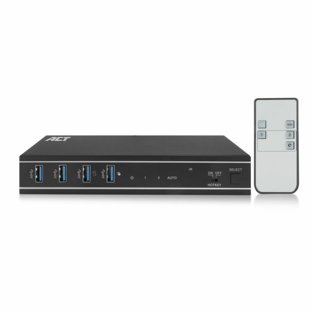 ACT AC7912 | KVM-Switch | 2-Poorts HDMI | 4K@60Hz | USB 3.2 Gen1 | RS-232 | Zwart 1 ACT AC7912 | KVM-Switch | 2-Poorts HDMI | 4K@60Hz | USB 3.2 Gen1 | RS-232 | Zwart