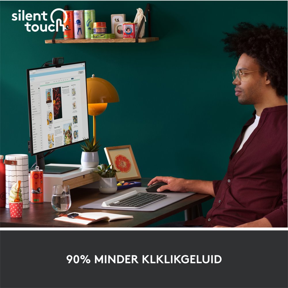 Logitech Signature M650 | Draadloze Muis | RF-Draadloos + Bluetooth | 1000 DPI | Grafiet 8 Logitech Signature M650 | Draadloze Muis | RF-Draadloos + Bluetooth | 1000 DPI | Grafiet - Afbeelding 8