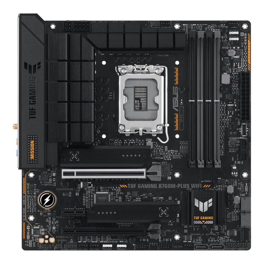 ASUS TUF Gaming B760M-Plus WIFI | Socket LGA 1700 | Intel B760 | 4xDDR5 | Micro-ATX | Moederbord 1 ASUS TUF Gaming B760M-Plus WIFI | Socket LGA 1700 | Intel B760 | 4xDDR5 | Micro-ATX | Moederbord