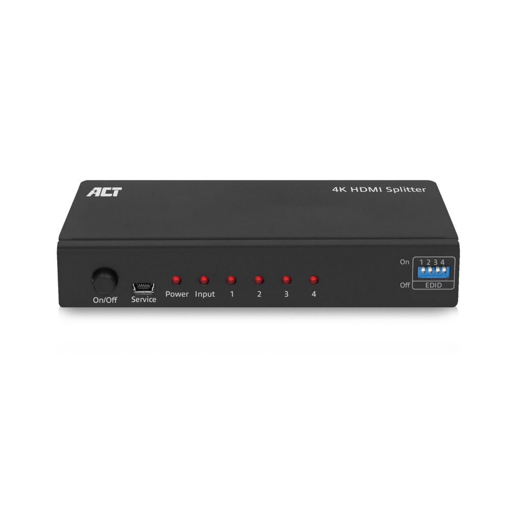 ACT AC7831 | HDMI Splitter | 1 Ingang, 4 Uitgangen | 4K @ 60Hz | Zwart 1 ACT AC7831 | HDMI Splitter | 1 Ingang