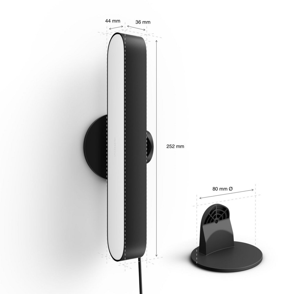 Philips Hue Play | Lichtbalk Dubbelpack | EU/UK Stekker | RGB | Bluetooth & Zigbee | Zwart 4 Philips Hue Play | Lichtbalk Dubbelpack | EU/UK Stekker | RGB | Bluetooth & Zigbee | Zwart - Afbeelding 4