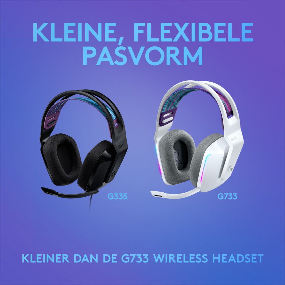 Logitech G335 | On-Ear Gaming Headset 3,5mm Connector | Zwart 14 Logitech G335 | On-Ear Gaming Headset 3,5mm Connector | Zwart - Afbeelding 14