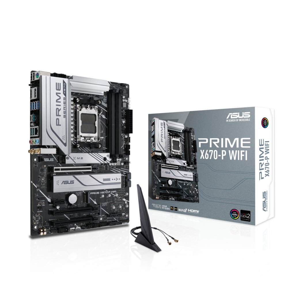 ASUS PRIME X670-P WIFI | Socket AM5 | AMD X670 | 4xDDR5 | ATX | Moederbord 1 ASUS PRIME X670-P WIFI | Socket AM5 | AMD X670 | 4xDDR5 | ATX | Moederbord