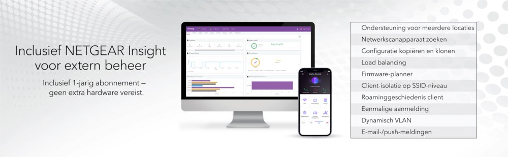 NETGEAR Insight Cloud AX1800 (WAX610Y) | WiFi 6 Outdoor Access Point | 1800 Mbit/s | PoE+ | Inclusief Montagebeugel 10 NETGEAR Insight Cloud AX1800 (WAX610Y) | WiFi 6 Outdoor Access Point | 1800 Mbit/s | PoE+ | Inclusief Montagebeugel - Afbeelding 10