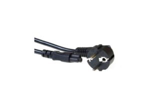 ACT 230V aansluitkabel | Schuko male (haaks) naar C5 (haaks) | 230V / 6–10A | Zwart | 3 m