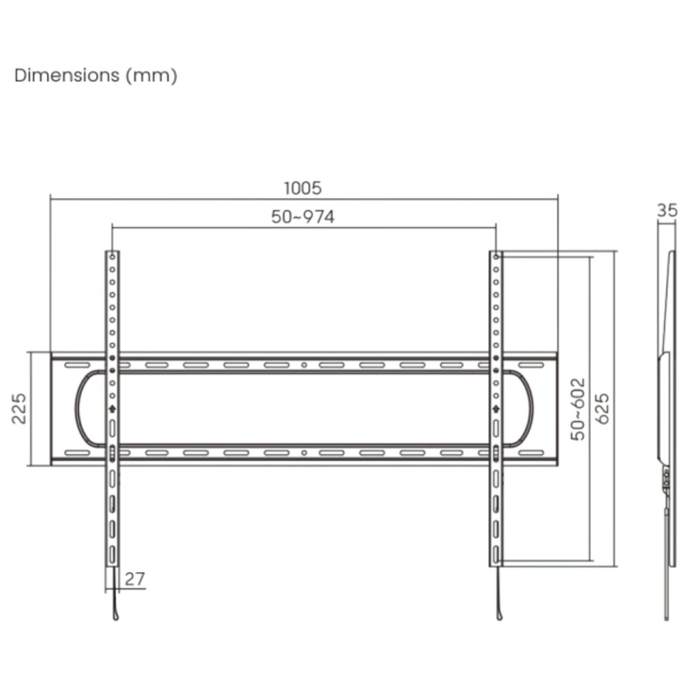 SBOX PLB-7369F | TV-beugel | 60-120" | Max 120kg | VESA 900x600 4 SBOX PLB-7369F | TV-beugel | 60-120" | Max 120kg | VESA 900x600 - Afbeelding 4