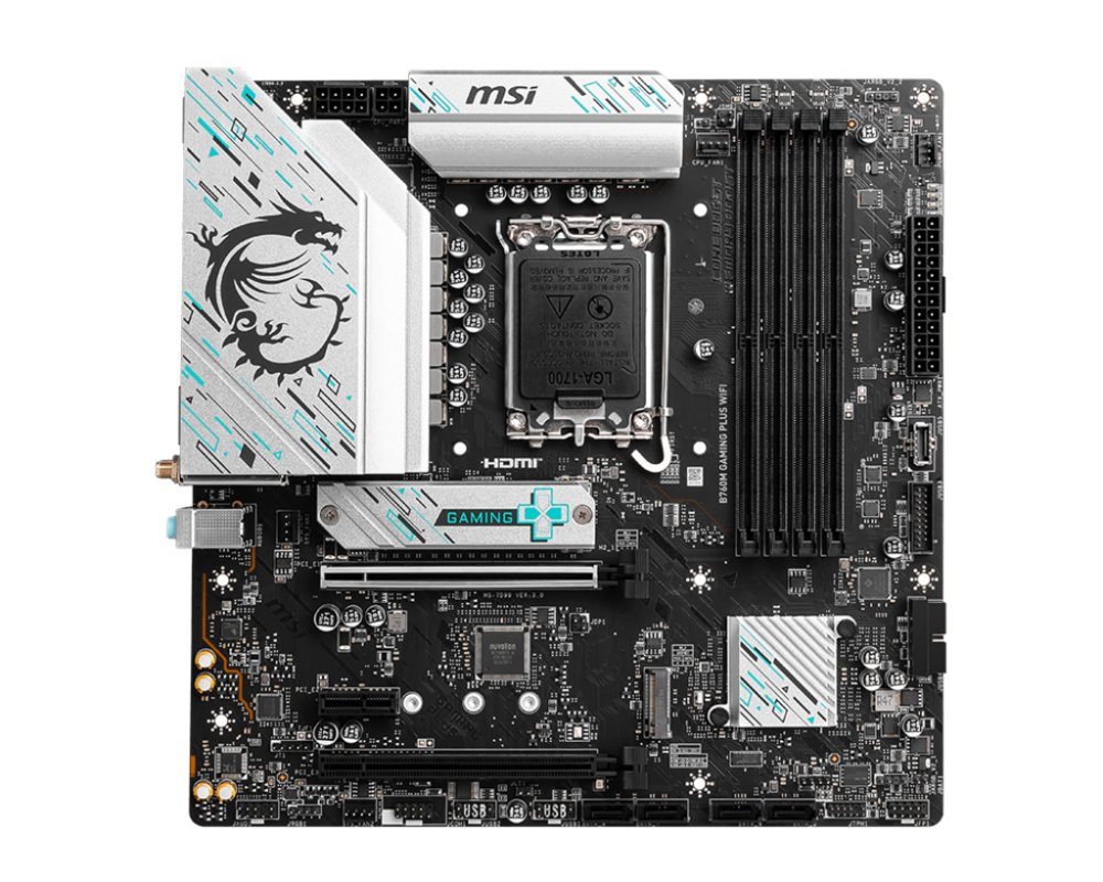 MSI B760M GAMING PLUS WIFI | Socket LGA 1700 | Intel B760 | 4xDDR5 | Micro-ATX | Moederbord 1 MSI B760M GAMING PLUS WIFI | Socket LGA 1700 | Intel B760 | 4xDDR5 | Micro-ATX | Moederbord