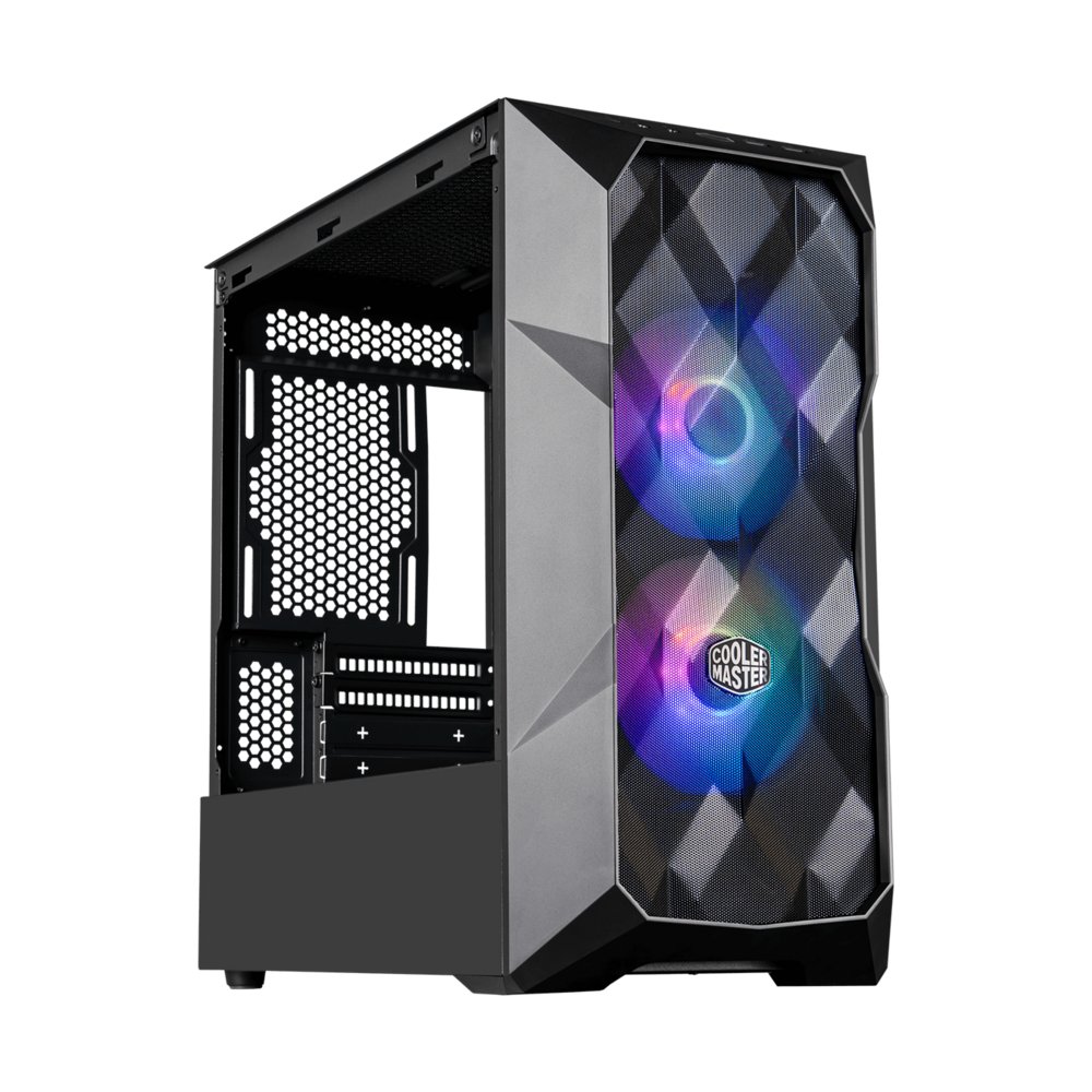 Cooler Master MasterBox TD300 Mesh RGB | Micro Tower Case | Zwart 3 Cooler Master MasterBox TD300 Mesh RGB | Micro Tower Case | Zwart - Afbeelding 3