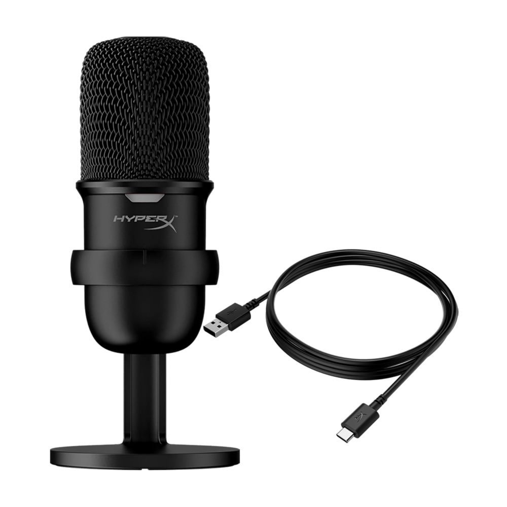 HyperX SoloCast | USB Condensator Gaming Microfoon | 24-bit/96kHz | Tap-to-Mute | Cardioïde | Zwart 3 HyperX SoloCast | USB Condensator Gaming Microfoon | 24-bit/96kHz | Tap-to-Mute | Cardioïde | Zwart - Afbeelding 3