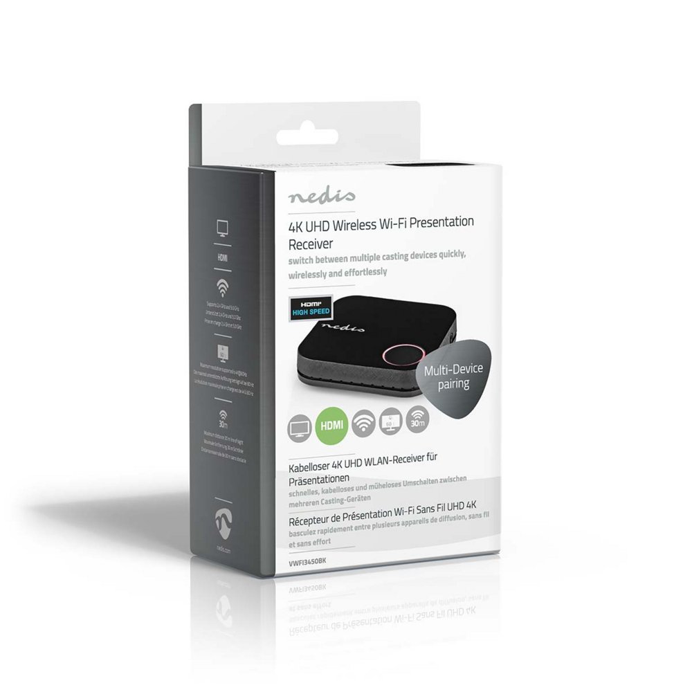 Nedis VWFI3450BK | Draadloze HDMI-ontvanger | 4K Ondersteuning | Wi-Fi | Zwart 9 Nedis VWFI3450BK | Draadloze HDMI-ontvanger | 4K Ondersteuning | Wi-Fi | Zwart - Afbeelding 9